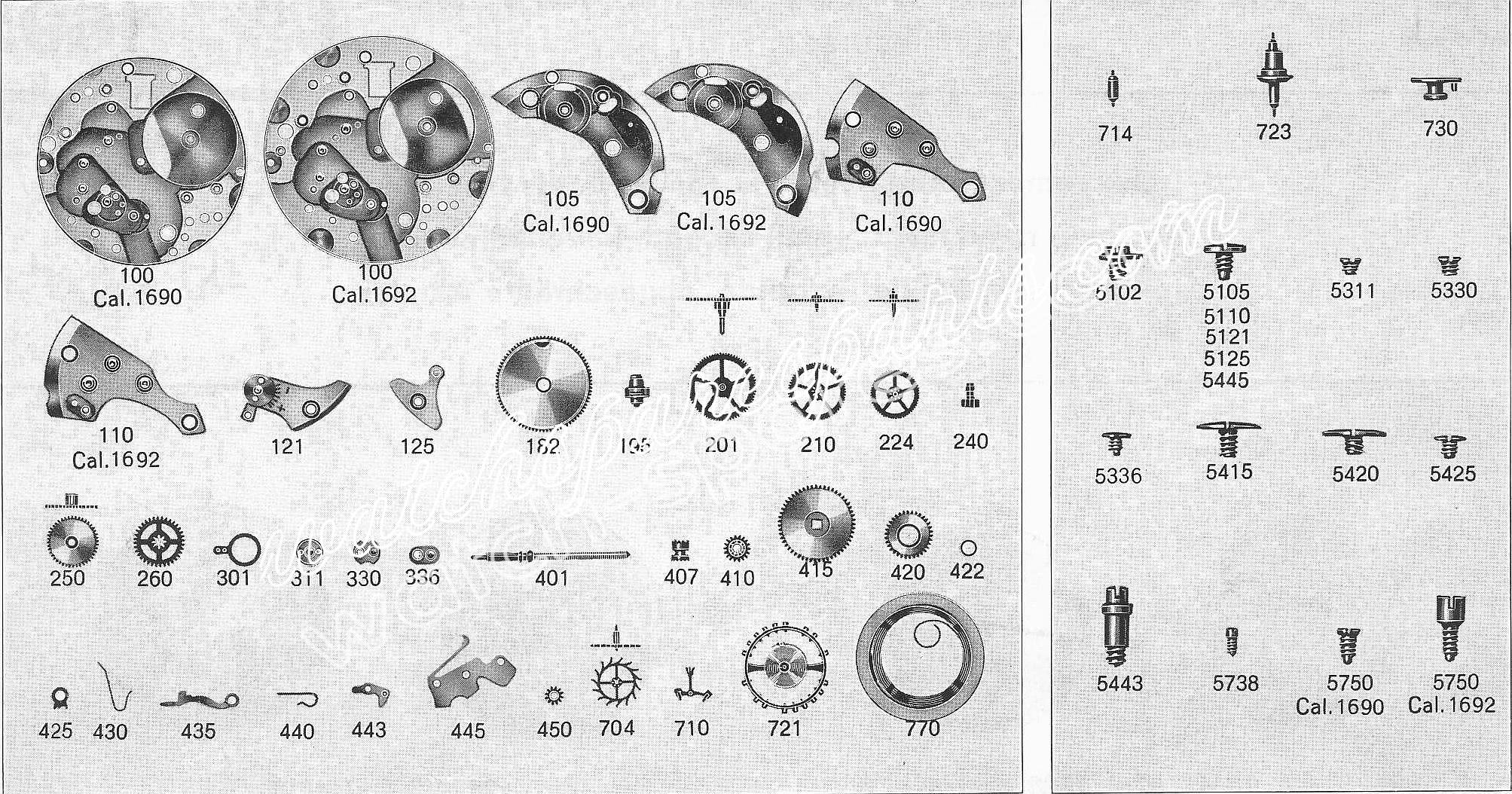 A Schild AS 1690 watch parts A Schild AS 1690 watch parts