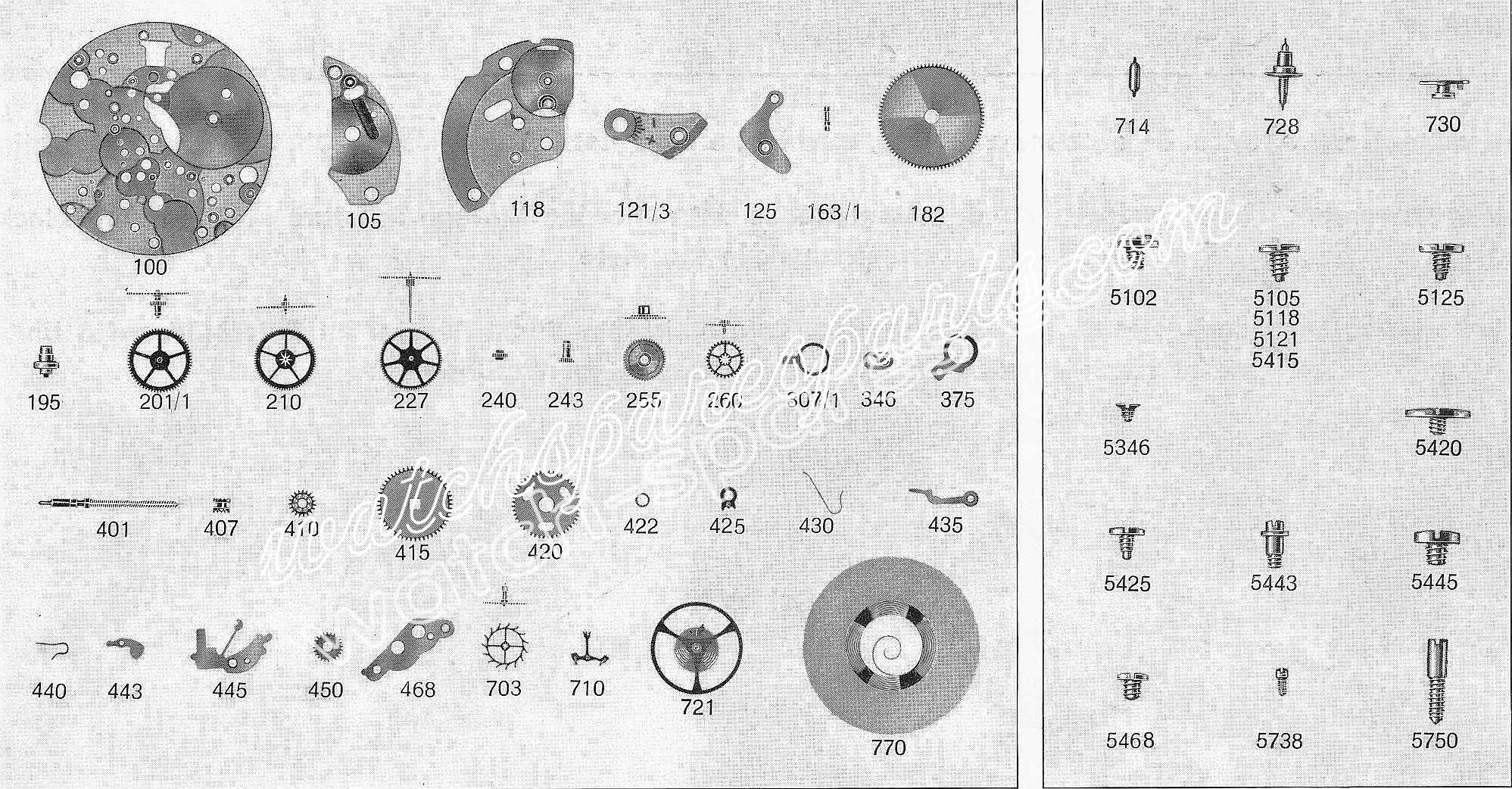 A Schild AS 1711 watch parts A Schild AS 1711 watch parts