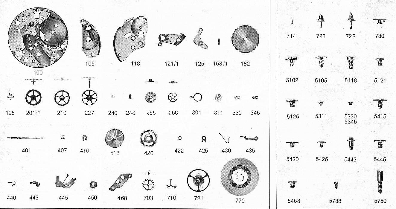 A Schild AS 1746 watch parts A Schild AS 1746 watch parts