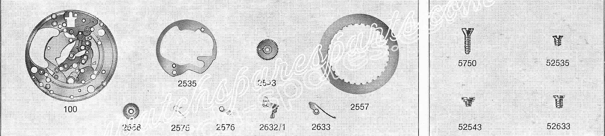 A Schild AS 1861 watch date parts A Schild AS 1861 watch date parts