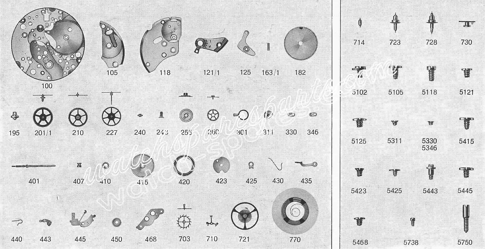 A Schild AS 1861 watch parts A Schild AS 1861 watch parts