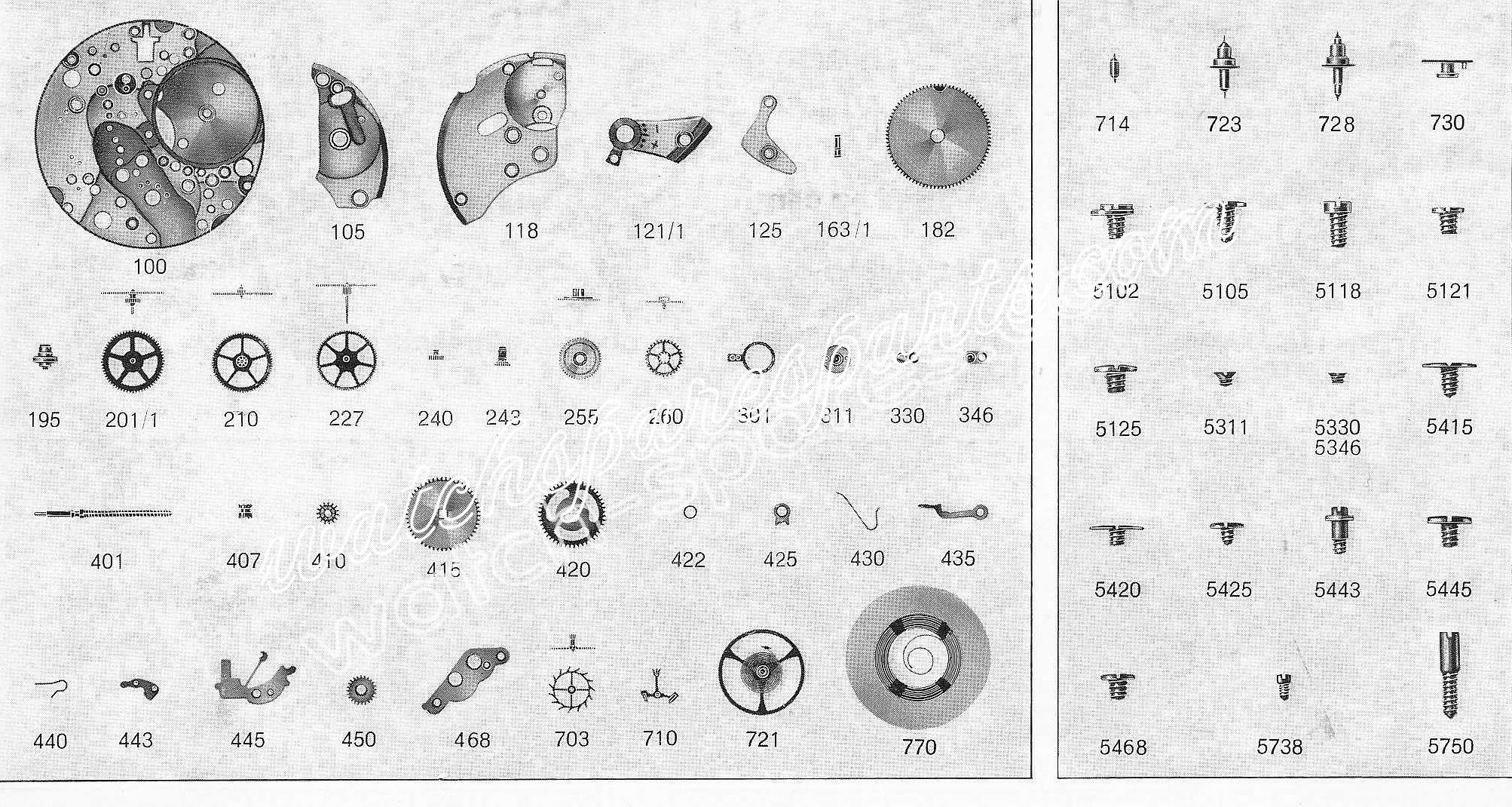 A Schild AS 1880 watch parts A Schild AS 1880 watch parts
