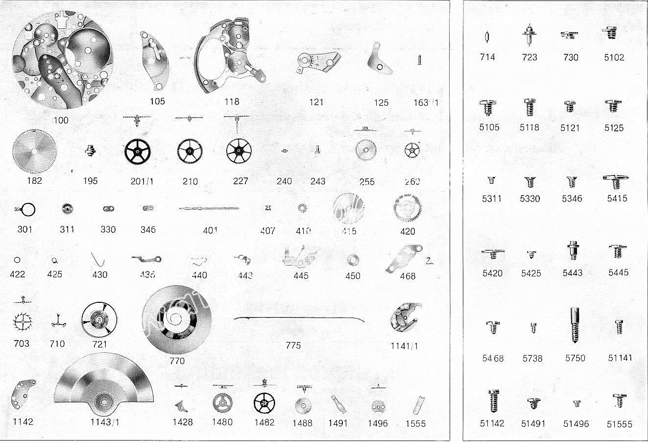 A Schild AS 1882 watch parts A Schild AS 1882 watch parts