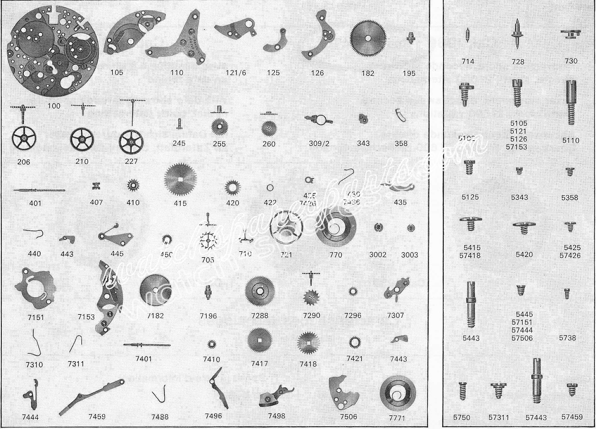 A Schild AS 1930 watch parts A Schild AS 1930 watch parts
