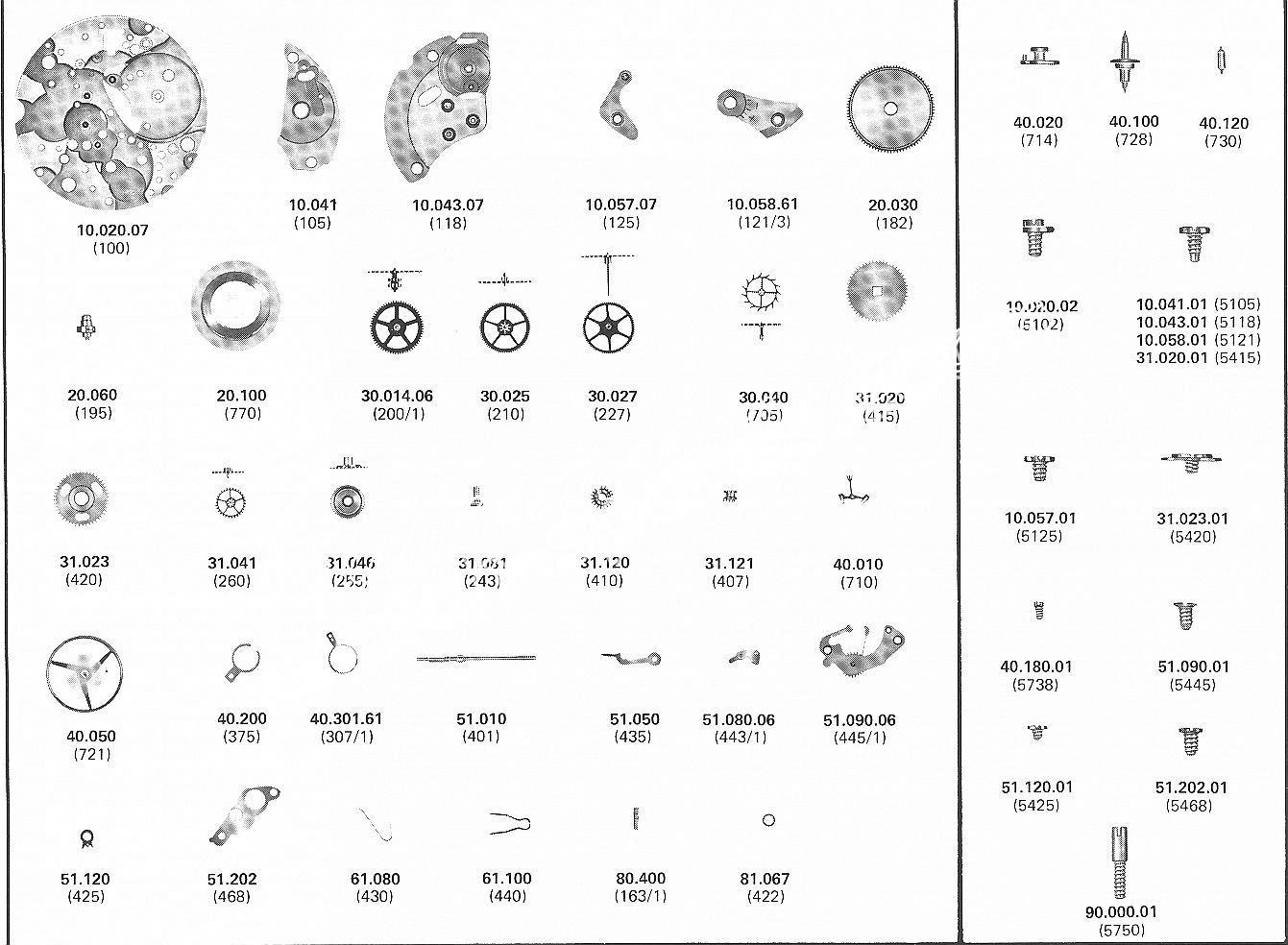 A Schild AS 2064 watch parts A Schild AS 2064 watch parts