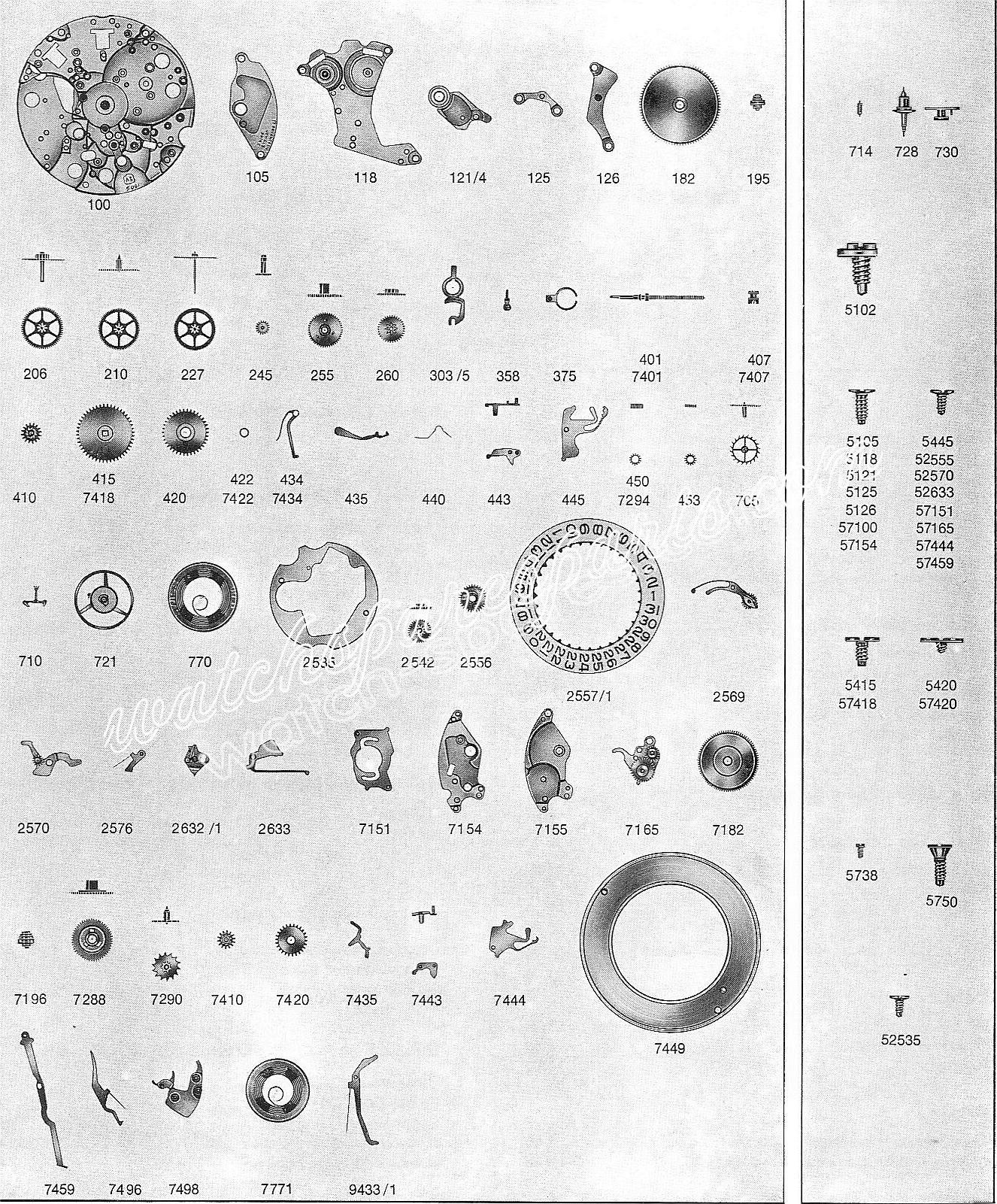 A Schild AS 5005 watch parts A Schild AS 5005 watch parts
