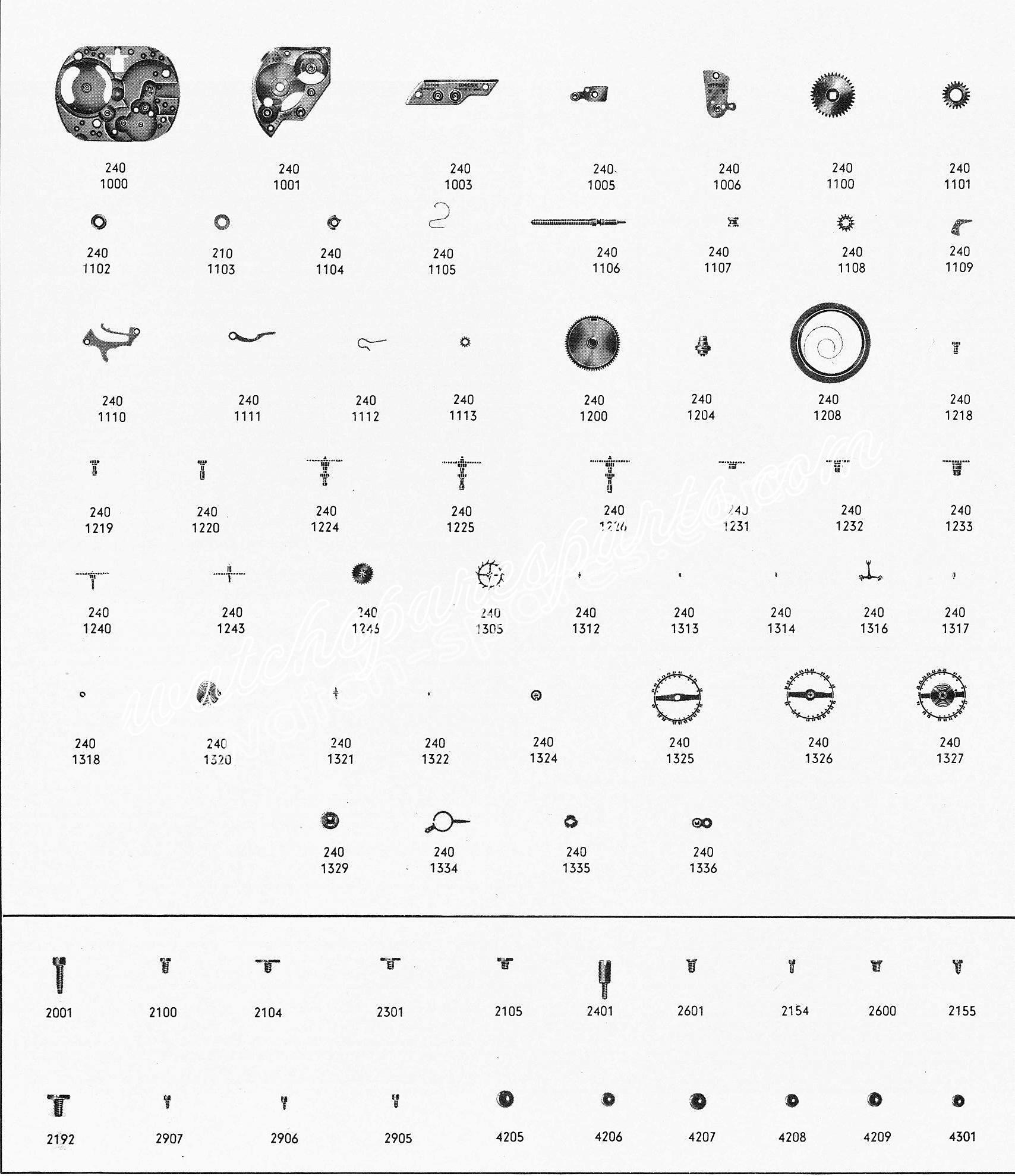 Omega 250 watch parts Omega 250 watch parts