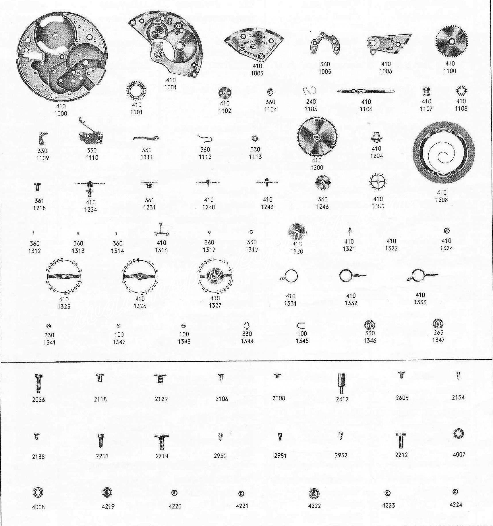 Omega 420 watch parts Omega 420 watch parts