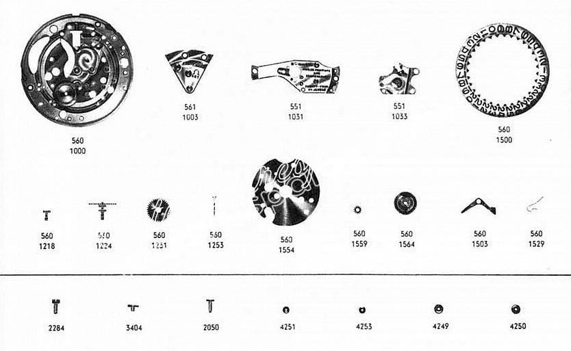 Omega 561 watch date parts Omega 561 watch date parts