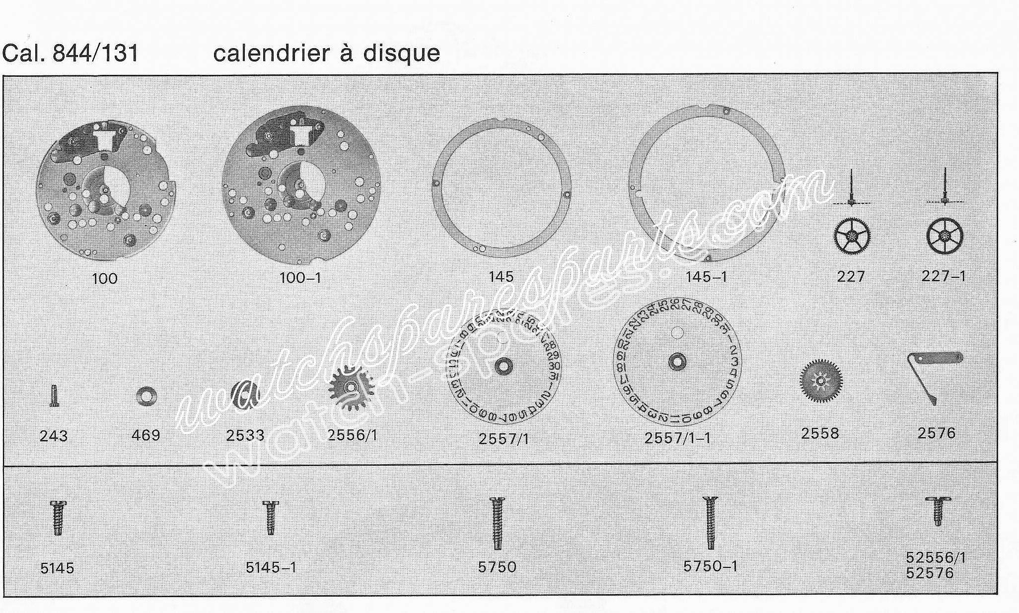 Baumgartner BFG 844 131 watch date parts Baumgartner BFG 844 131 watch date parts