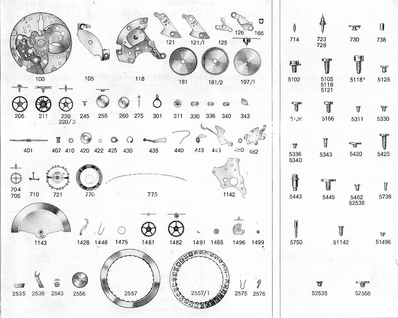 Felsa 4008 watch spare parts Felsa 4008 watch spare parts