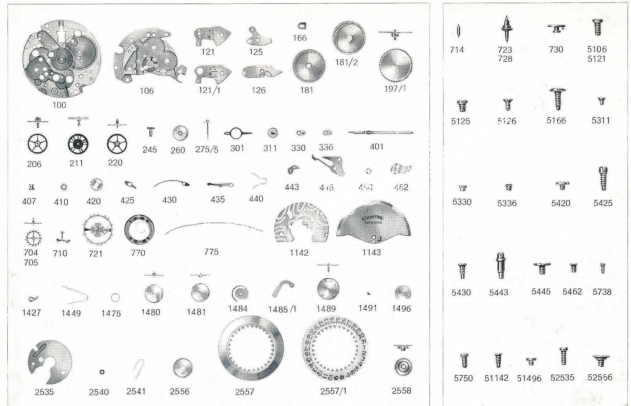 Felsa 702 watch spare parts Felsa 702 watch spare parts