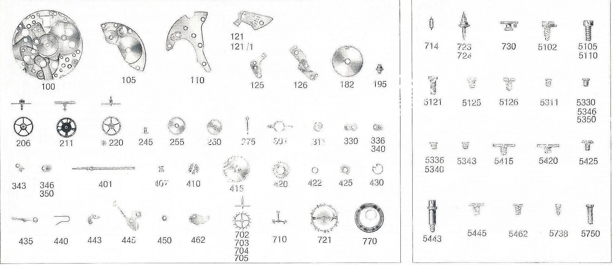 Felsa 782 N watch spare parts Felsa 782 N watch spare parts