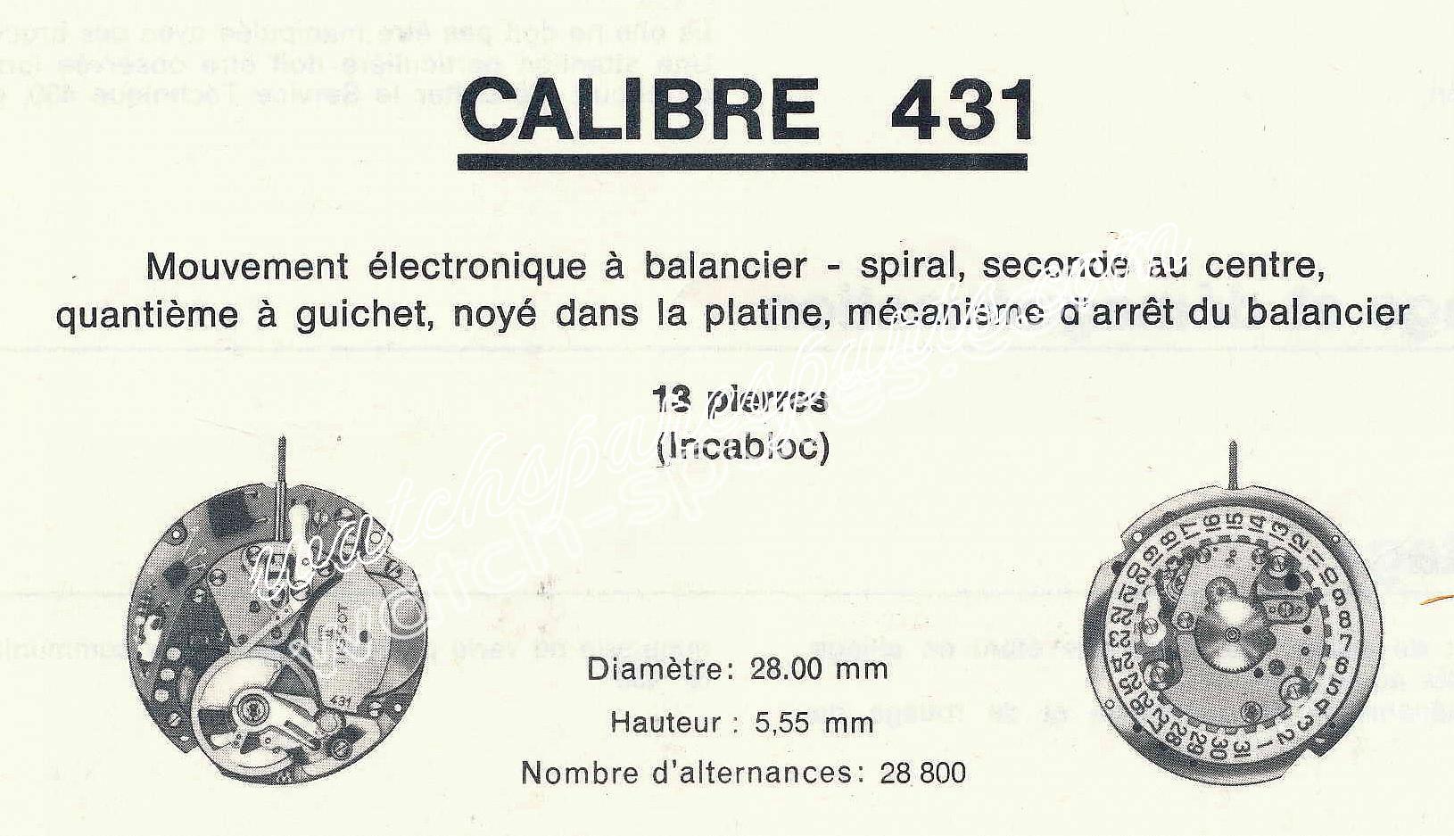 Tissot 431 watch movements Tissot 431 watch movements