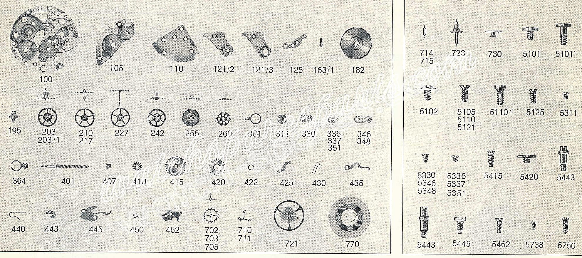 ETA 2491 watch spare parts ETA 2491 watch spare parts