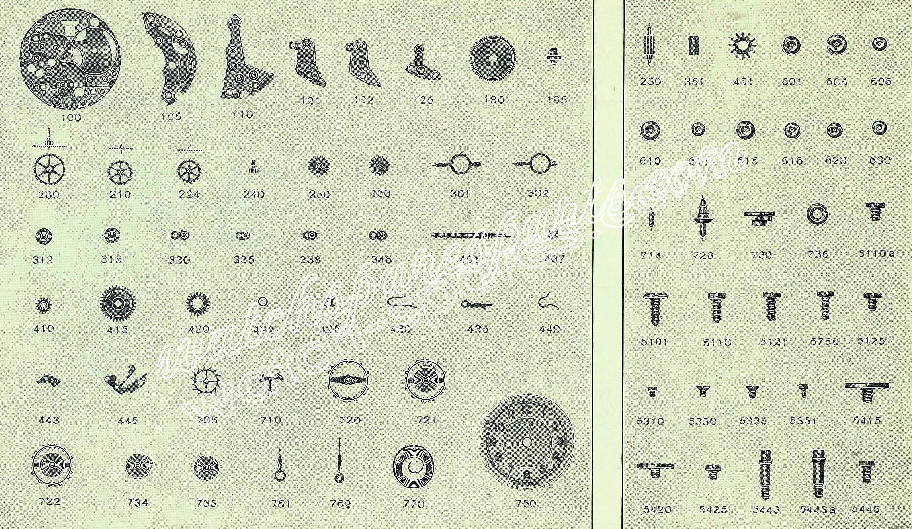 FHF Font 32 watch spare parts FHF Font 32 watch spare parts