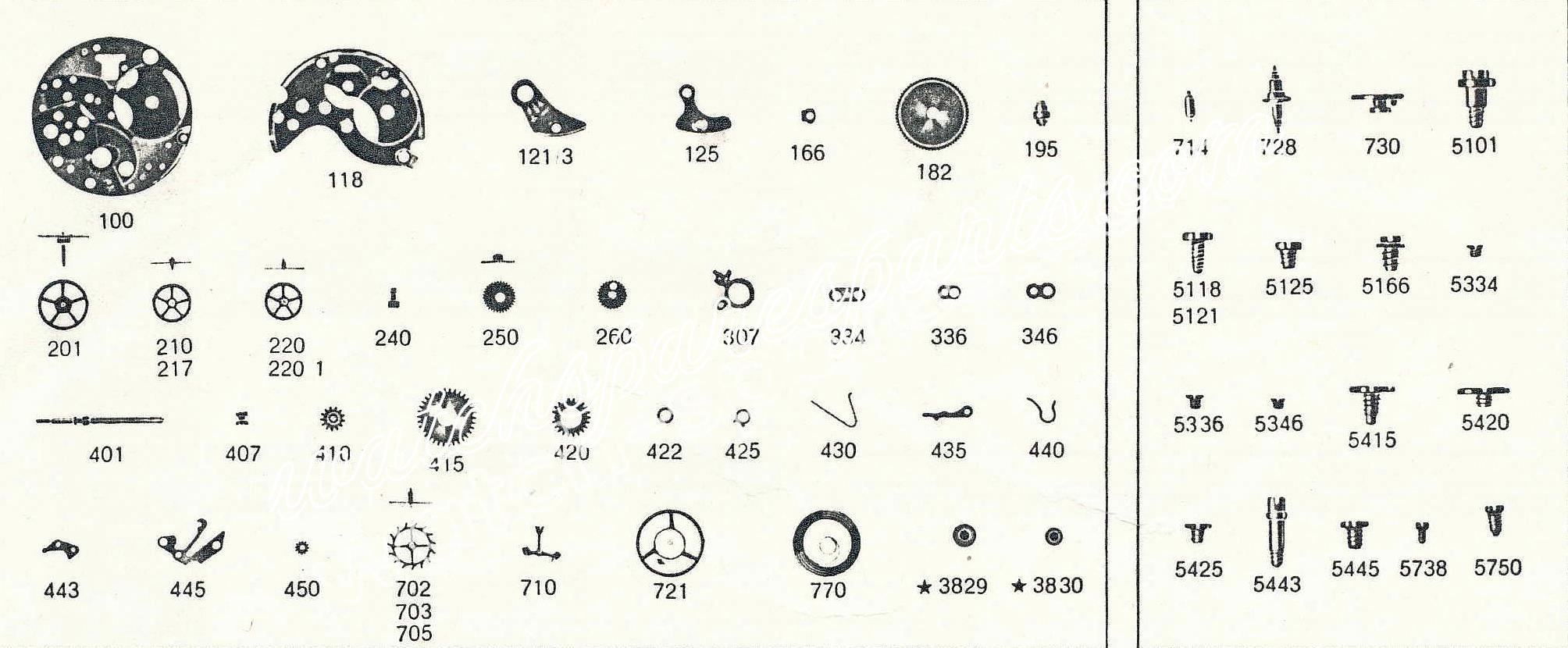 FHF Font 35 watch spare parts FHF Font 35 watch spare parts