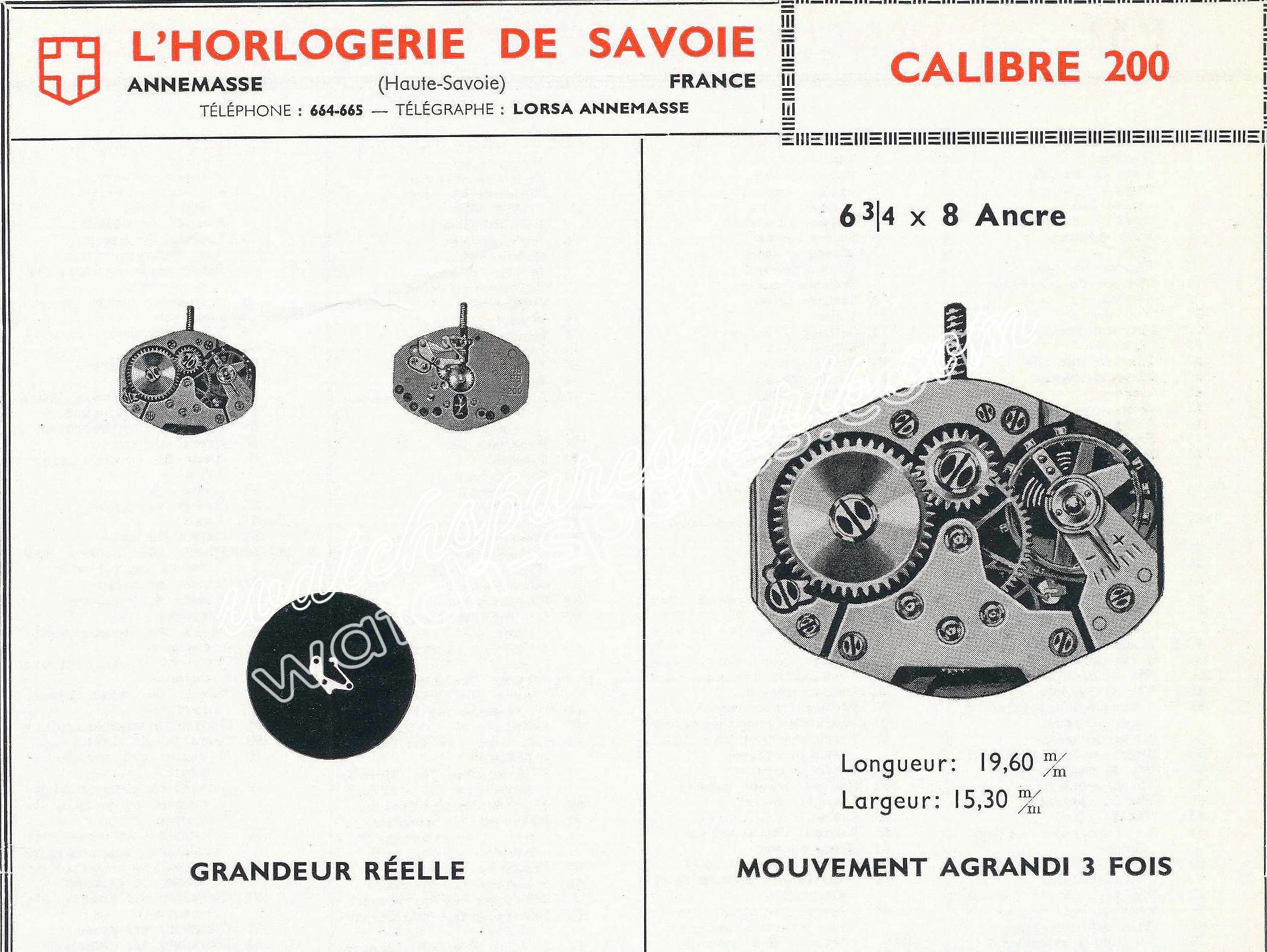 Lorsa 200 watch movements Lorsa 200 watch movements