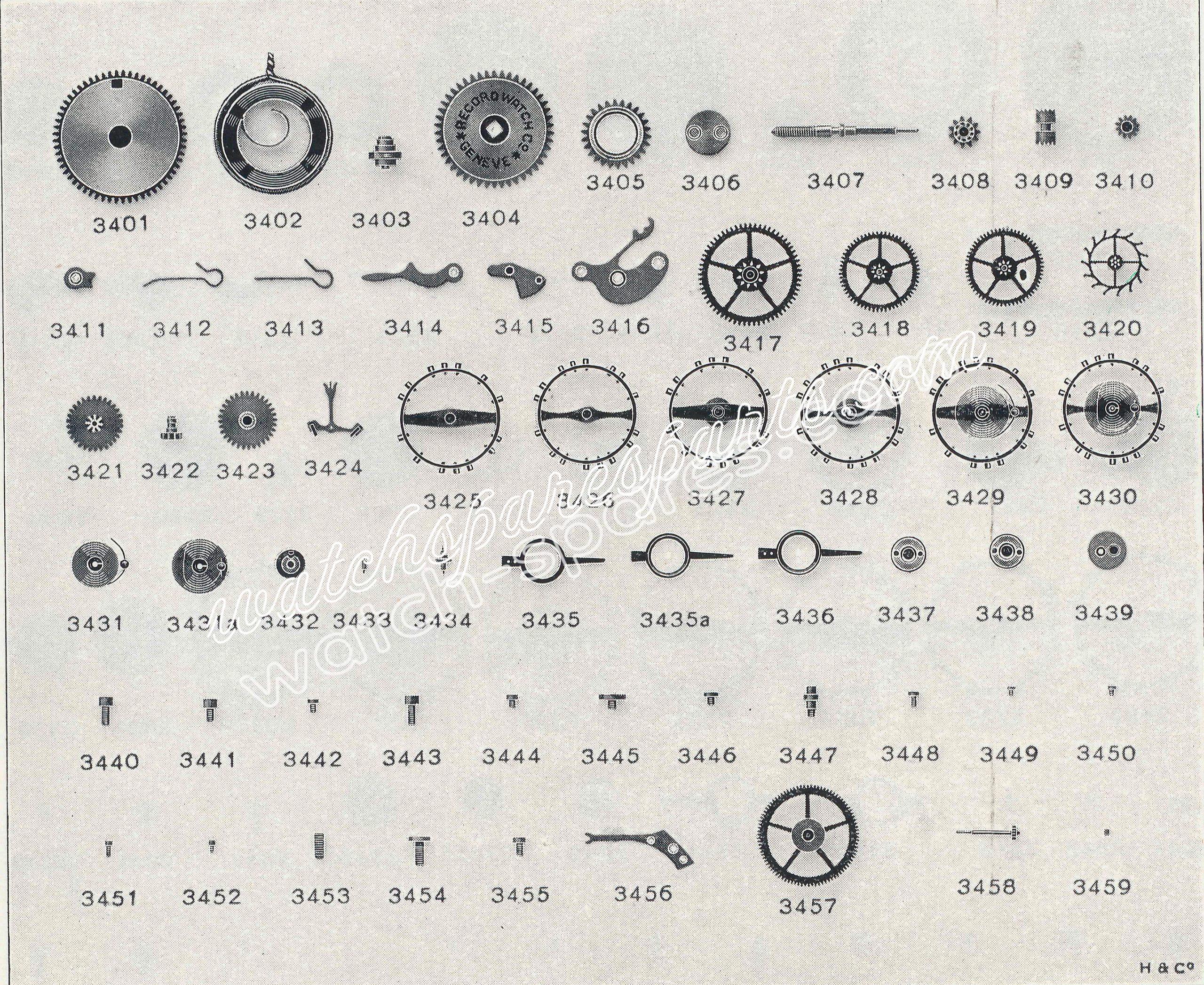 Record 022 18 watch spare part Record 022 18 watch spare part