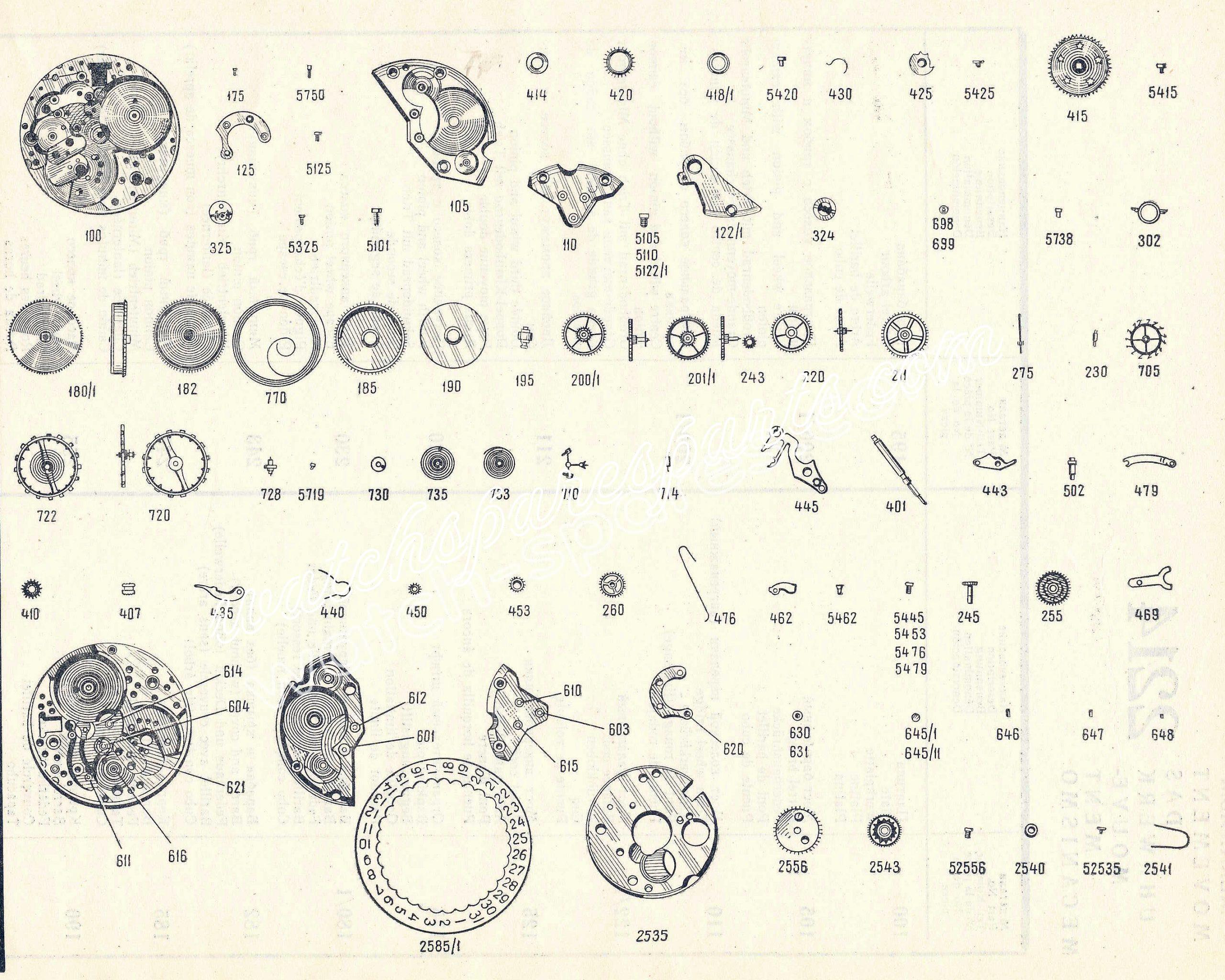 WOSTOK 2214 watch spare parts WOSTOK 2214 watch spare parts