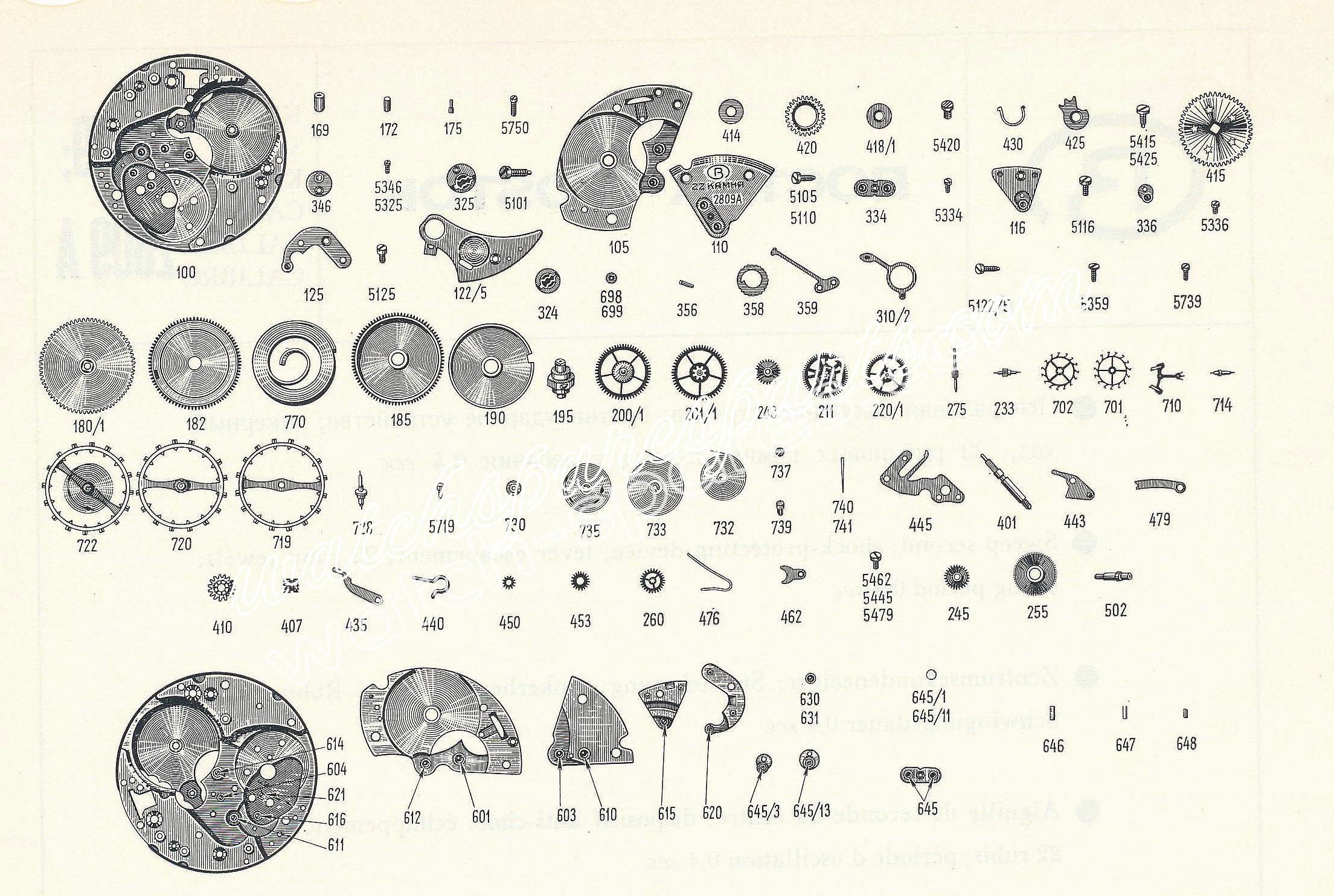 WOSTOK 2809A watch spare parts WOSTOK 2809A watch spare parts