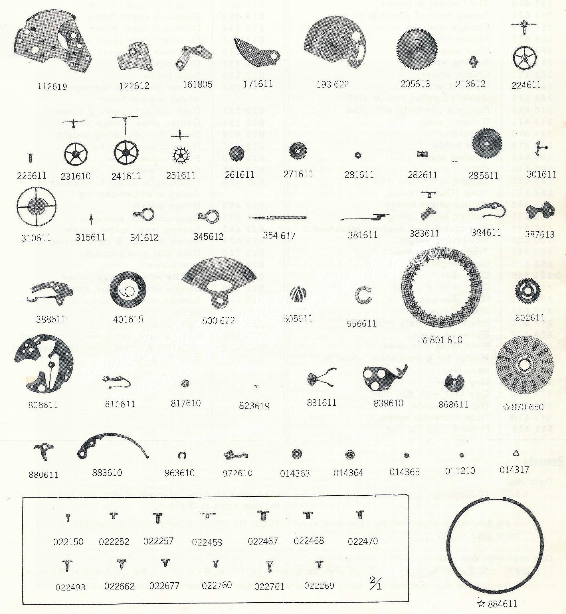 SEIKO 6109A watch spare parts SEIKO 6109A watch spare parts