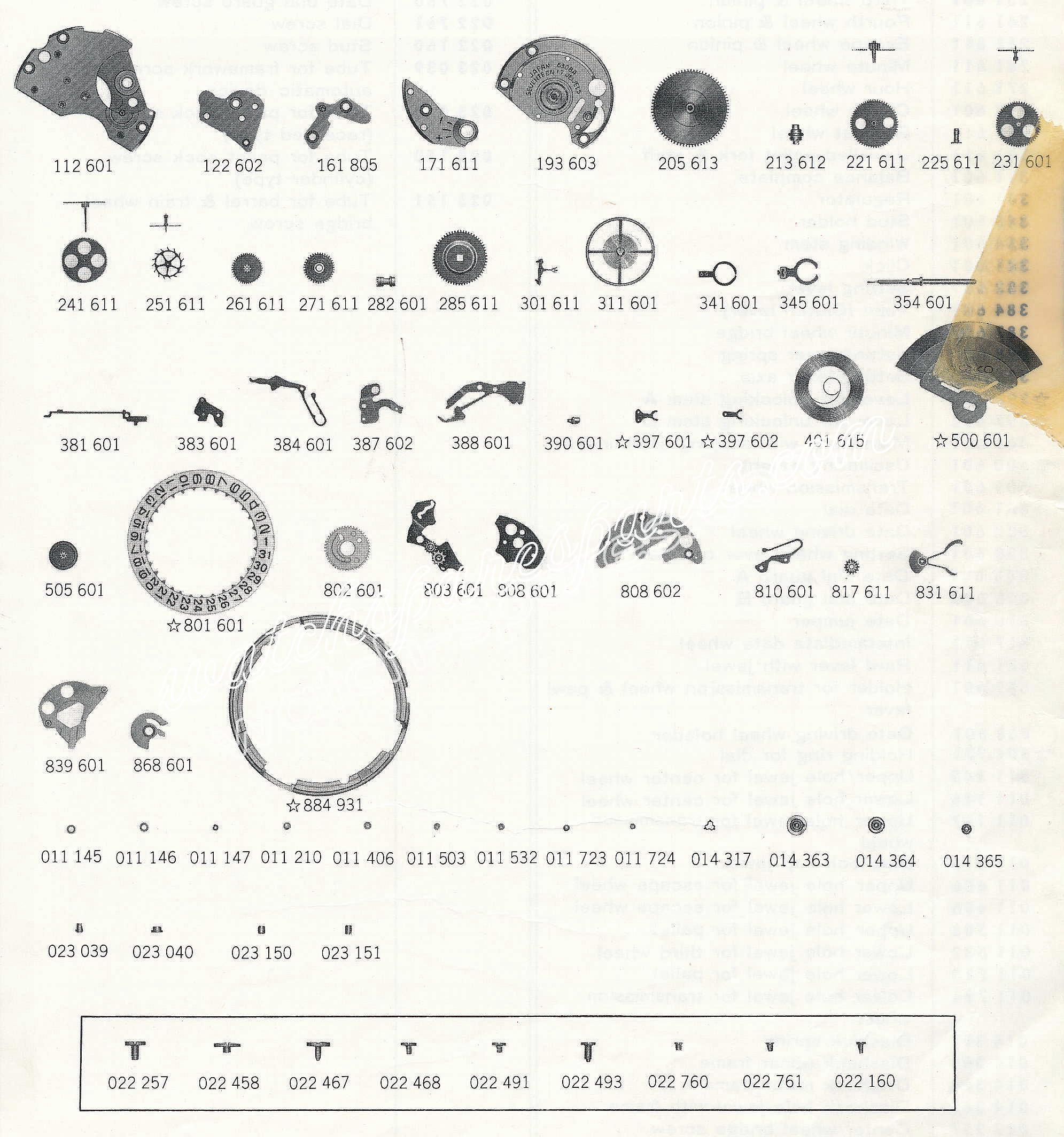 SEIKO 6308A watch spare parts SEIKO 6308A watch spare parts