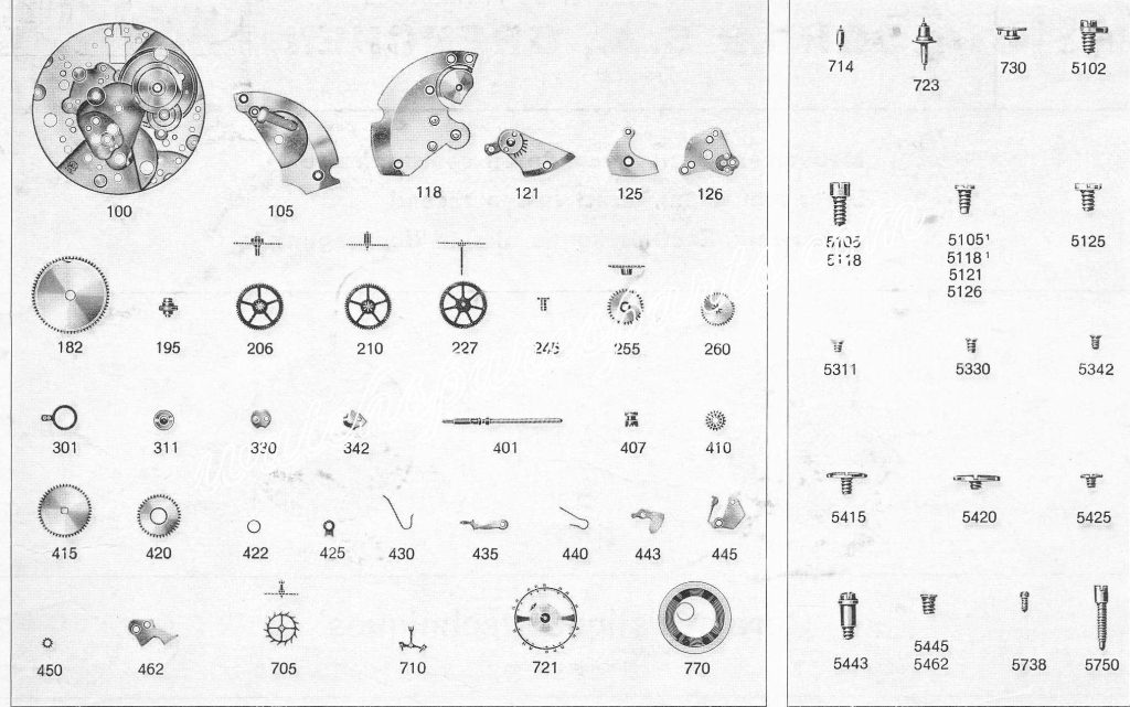 A Schild AS Calibre 1704 Watch spare parts A Schild AS Calibre 1704 Watch spare parts