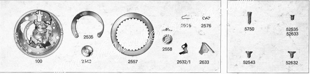 A Schild AS Calibre 1705 watch date parts A Schild AS Calibre 1705 watch date parts