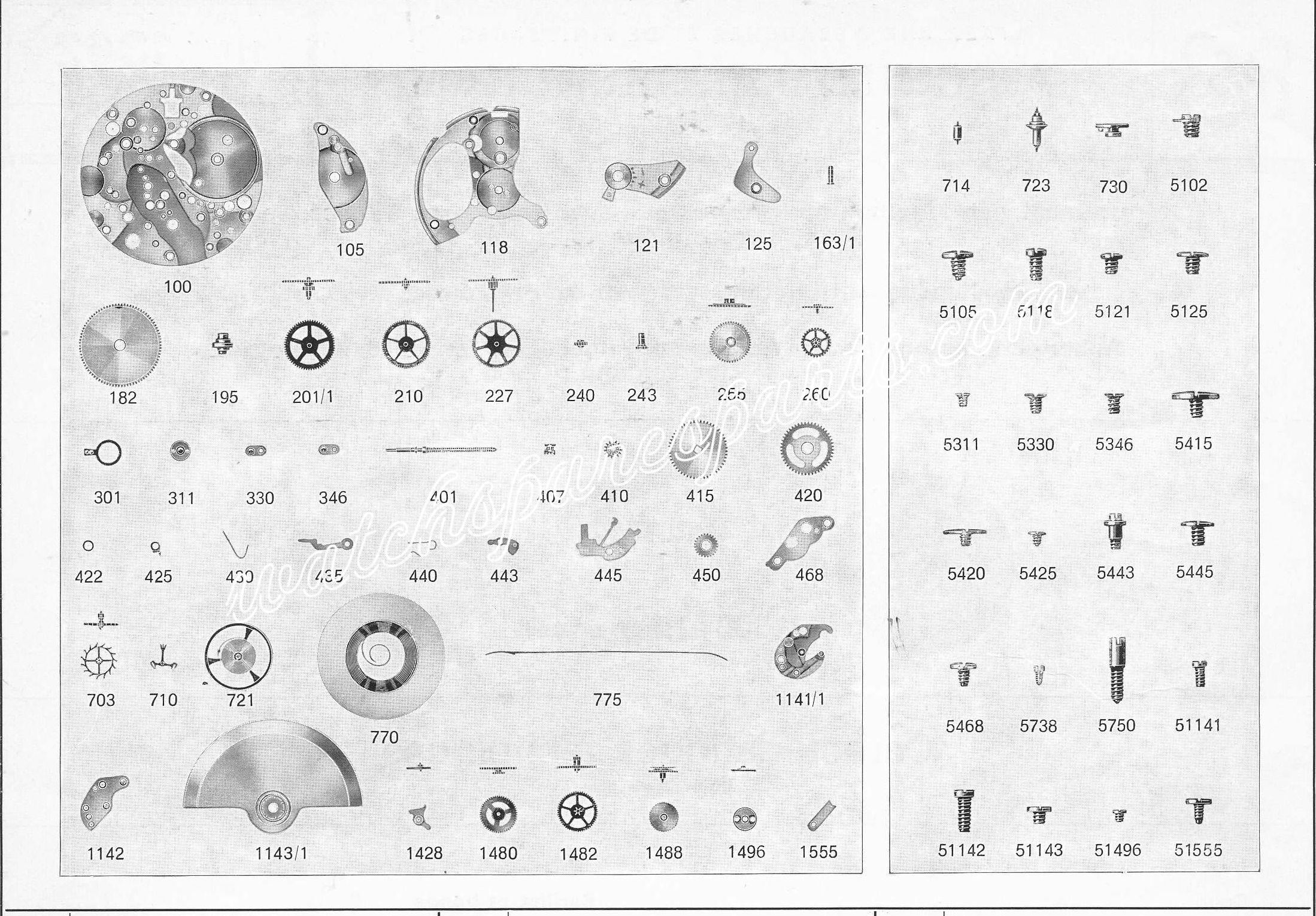 A Schild AS Calibre 1885 Watch Movement spare parts A Schild AS Calibre 1885 Watch Movement spare parts
