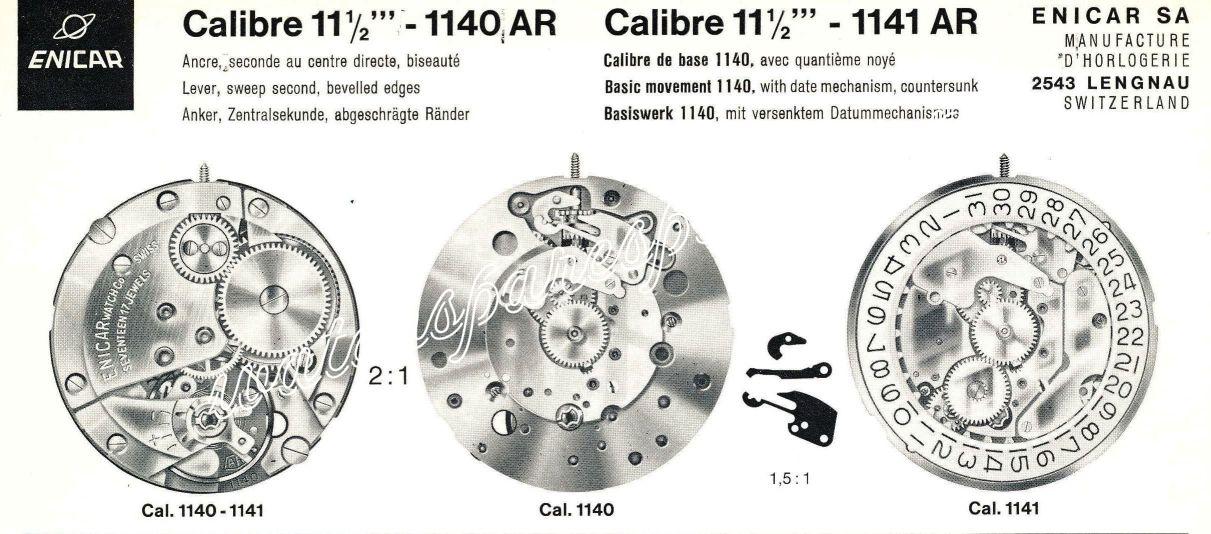 Enicar AR 1141 Watch Movements Enicar AR 1141 Watch Movements