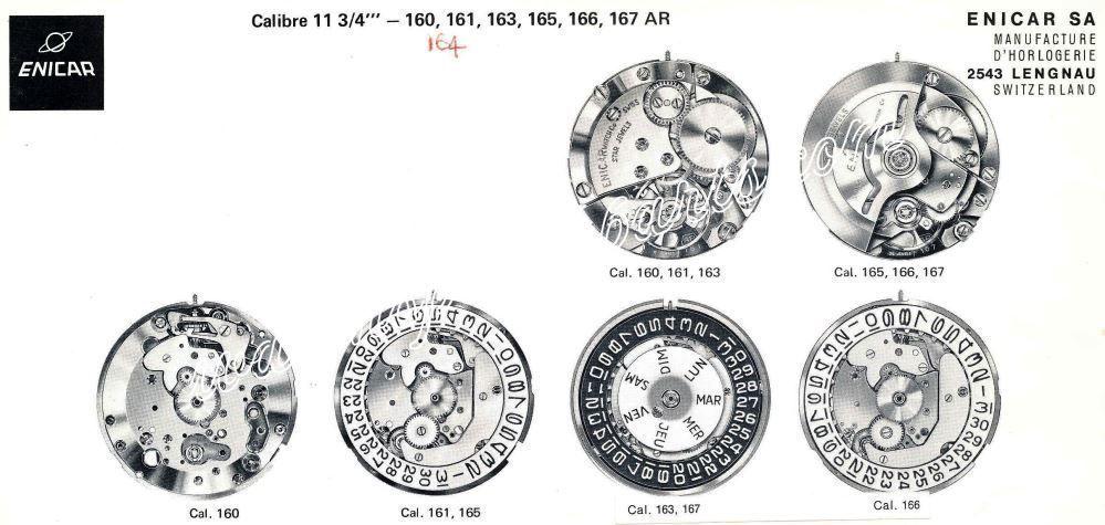 Enicar AR 167C Watch Movements Enicar AR 167C Watch Movements