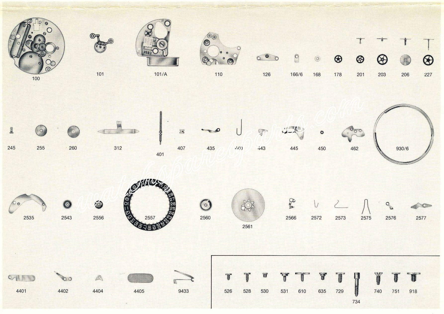 Enicar AR 322 Watch spare parts Enicar AR 322 Watch spare parts
