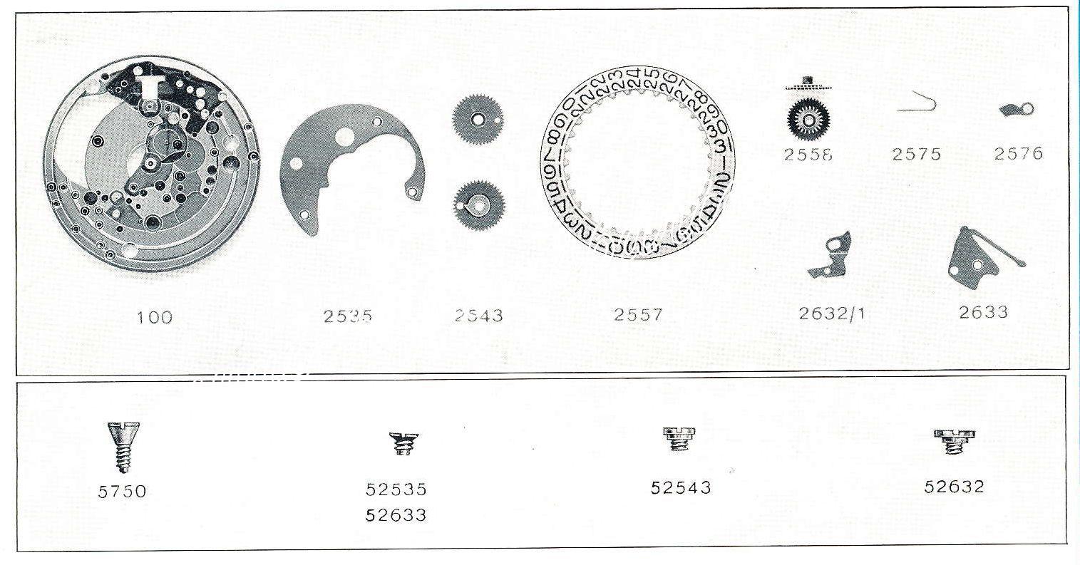 Favre Leuba FL 1188 Date Watch Spare Parts Favre Leuba FL 1188 Date Watch Spare Parts