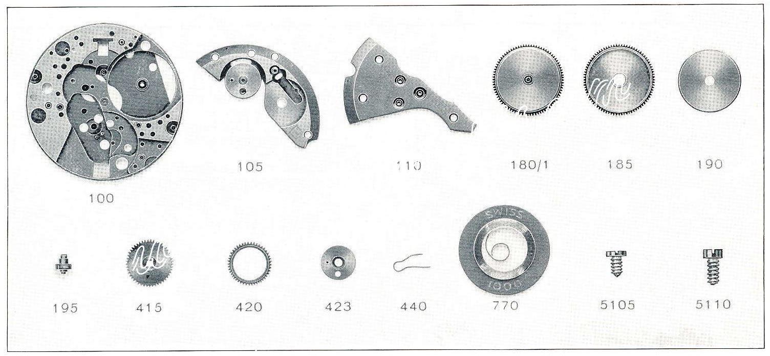 Favre Leuba FL 1188 Watch Movement Favre Leuba FL 1188 Watch Movement