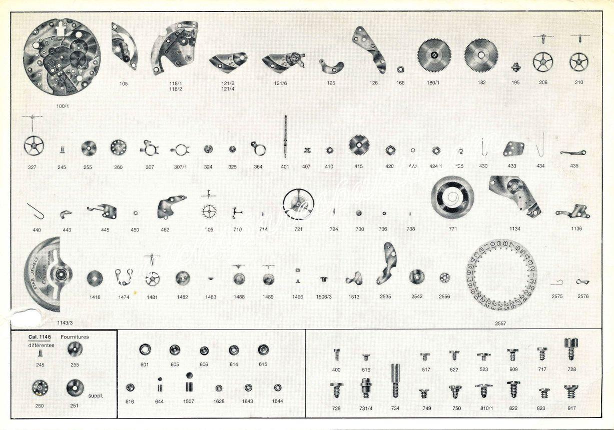Enicar AR 1145 Automatic Watch spare parts Enicar AR 1145 Automatic Watch spare parts