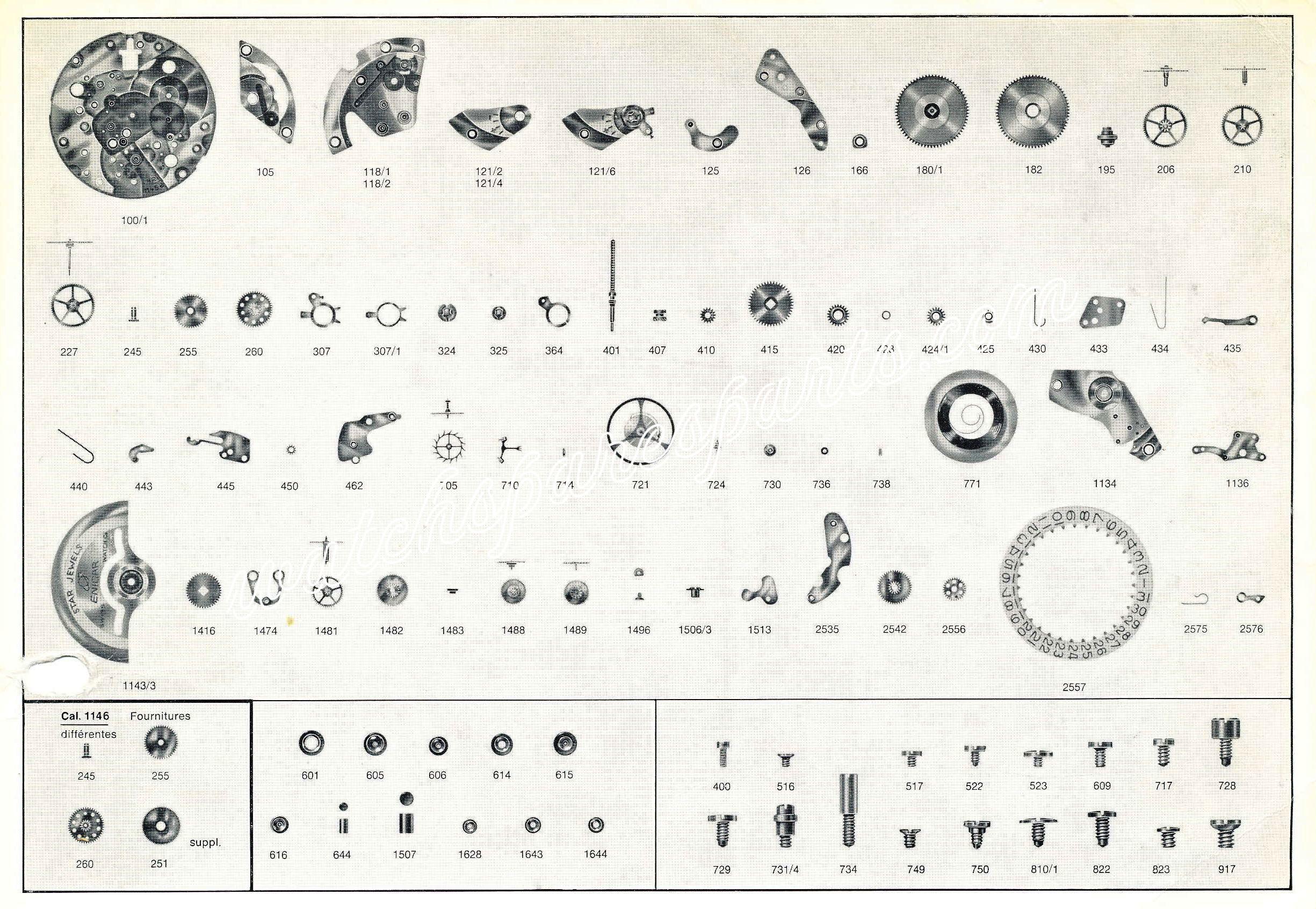 Enicar AR 1146C Watch spare parts Enicar AR 1146C Watch spare parts