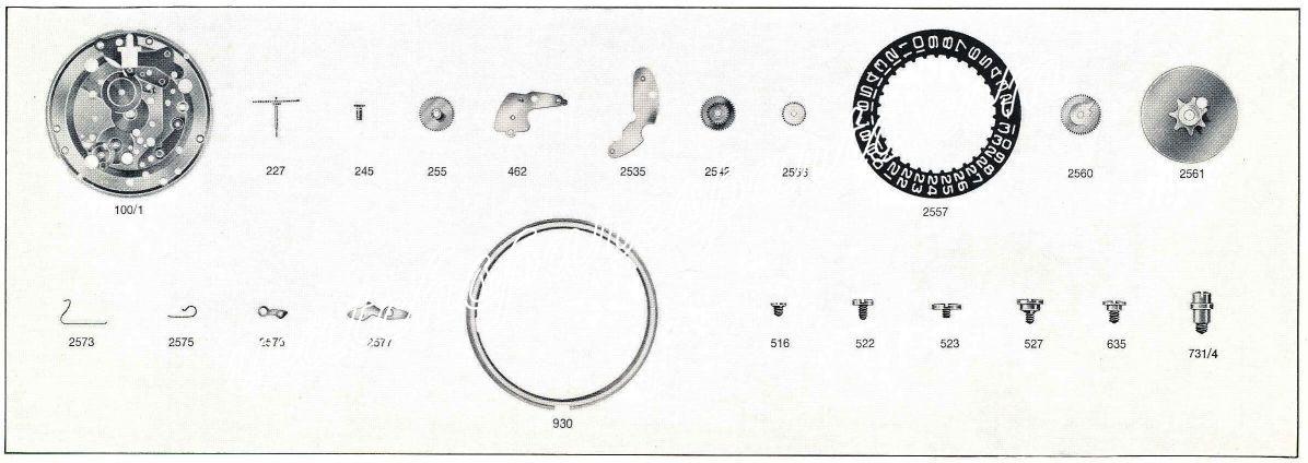 Enicar AR 1147B Date Watch spare parts Enicar AR 1147B Date Watch spare parts